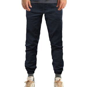 Southpole Boys' Big Cotton Twill Jogger Pants, Elastic Band Waist and Bottom